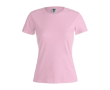 Katoenen dames T-shirt voor reclame in de kleur lichtroze