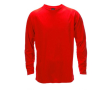 Ademend shirt met lange mouwen en logo in de kleur rood