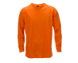 Ademend shirt met lange mouwen en logo in de kleur oranje