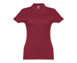 Katoenen dames poloshirt met logo, 195 g/m2 in de kleur bordeaux