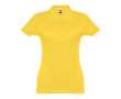 Katoenen dames poloshirt met logo, 195 g/m2 in de kleur geel