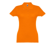 Katoenen dames poloshirt met logo, 195 g/m2 in de kleur oranje