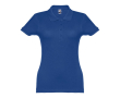 Katoenen dames poloshirt met logo, 195 g/m2 in de kleur koningsblauw