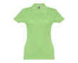 Katoenen dames poloshirt met logo, 195 g/m2 in de kleur lichtgroen