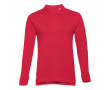 Reclame poloshirts met lange mouw, 210 g/m2 in de kleur rood