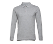 Reclame poloshirts met lange mouw, 210 g/m2 in de kleur grijs