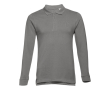 Reclame poloshirts met lange mouw, 210 g/m2 in de kleur donkergrijs
