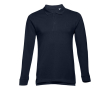 Reclame poloshirts met lange mouw, 210 g/m2 in de kleur marineblauw