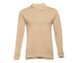 Reclame poloshirts met lange mouw, 210 g/m2 in de kleur lichtbruin