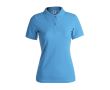 Poloshirts met logo voor vrouwen, 180 g/m2 in de kleur lichtblauw