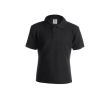Katoenen kinderpolo met logo, 180 g/m2 in de kleur zwart