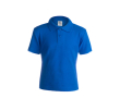 Katoenen kinderpolo met logo, 180 g/m2 in de kleur blauw