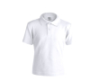 Katoenen kinderpolo met logo, 180 g/m2 in de kleur wit