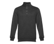 Reclame sweaters met ritskraag, 320 g/m2 in de kleur grafiet