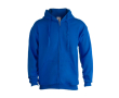 Promotionele hoodies met rits, 280 g/m2 in de kleur blauw