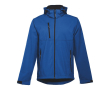 Softshell regenjas met opdruk, 280 g/m2 in de kleur blauw