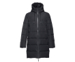 Polyester parka met logo in de kleur zwart