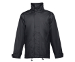 Winter regenjas met logo in de kleur zwart