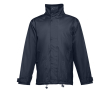 Winter regenjas met logo in de kleur marineblauw