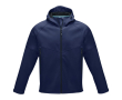 Duurzame softshell jas met logo, 280 g/m2 in de kleur marineblauw