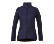 Warme bedrukte jas van 380T polyester in de kleur marineblauw