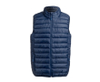 Winddichte polyester bodywarmers met logo in de kleur marineblauw