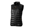 Donzen bodywarmer met opdruk in de kleur zwart