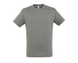 Goedkope T-shirts met logo, 150 g/m2 in de kleur donkergrijs