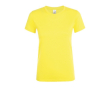 Bedrukte dames T-shirts, 150 g/m2 in de kleur geel