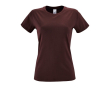 Bedrukte dames T-shirts, 150 g/m2 in de kleur granaat