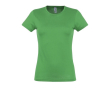 Dames T-shirts met logo, 150 g/m2 in de kleur groen