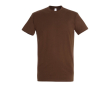 Katoenen unisex T-shirts met logo, 190 g/m2 in de kleur bruin