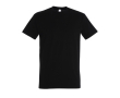 Katoenen unisex T-shirts met logo, 190 g/m2 in de kleur zwart