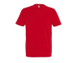 Katoenen unisex T-shirts met logo, 190 g/m2 in de kleur rood