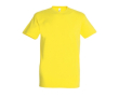 Katoenen unisex T-shirts met logo, 190 g/m2 in de kleur geel