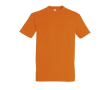 Katoenen unisex T-shirts met logo, 190 g/m2 in de kleur oranje