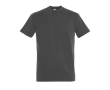 Katoenen unisex T-shirts met logo, 190 g/m2 in de kleur donkergrijs