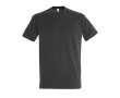 Katoenen unisex T-shirts met logo, 190 g/m2 in de kleur titanium