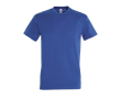 Katoenen unisex T-shirts met logo, 190 g/m2 in de kleur koningsblauw