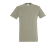 Katoenen unisex T-shirts met logo, 190 g/m2 in de kleur khaki