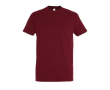 Katoenen unisex T-shirts met logo, 190 g/m2 in de kleur mahonie