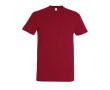 Katoenen unisex T-shirts met logo, 190 g/m2 in de kleur donkerrood