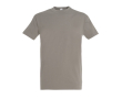 Katoenen unisex T-shirts met logo, 190 g/m2 in de kleur lichtgrijs