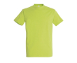 Katoenen unisex T-shirts met logo, 190 g/m2 in de kleur lichtgroen