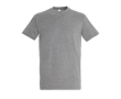 Katoenen unisex T-shirts met logo, 190 g/m2 in de kleur gemarmerd grijs