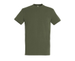 Katoenen unisex T-shirts met logo, 190 g/m2 in de kleur miliair groen