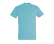 Katoenen unisex T-shirts met logo, 190 g/m2 in de kleur lichtblauw
