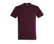 Katoenen unisex T-shirts met logo, 190 g/m2 in de kleur granaat