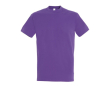 Katoenen unisex T-shirts met logo, 190 g/m2 in de kleur paars