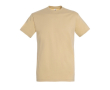Katoenen unisex T-shirts met logo, 190 g/m2 in de kleur lichtbruin